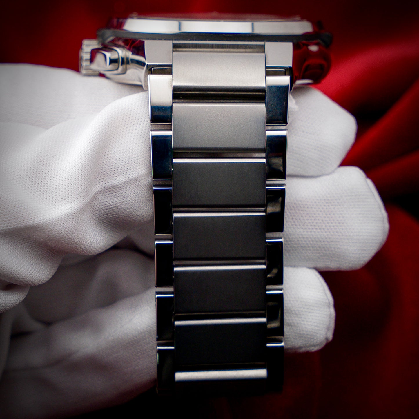 Hublot Classic Fusion Chronograph Titanium Opalin Silver White Dial Bracelet 45mm