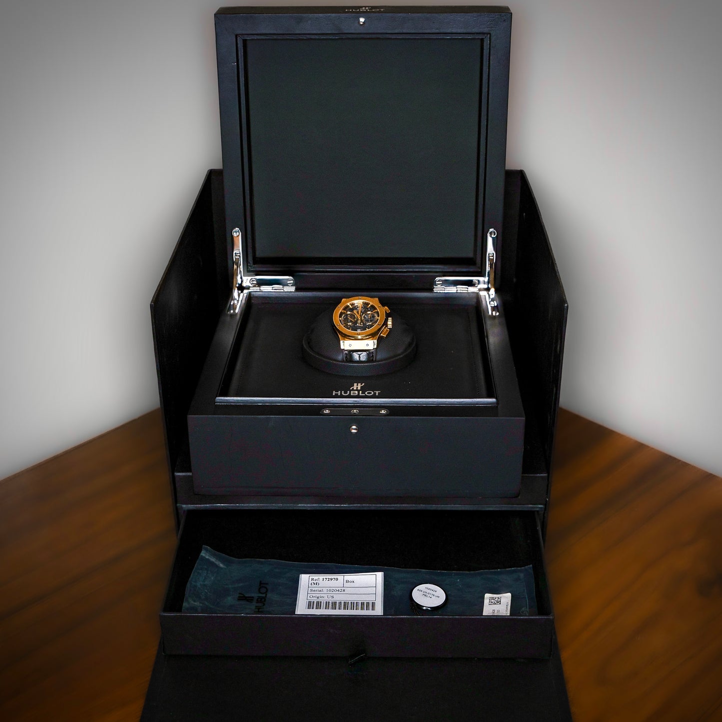 Hublot Classic Fusion Aerofusion Pele Gold Skeleton 1 of 200 Soccer Ball Box 45mm