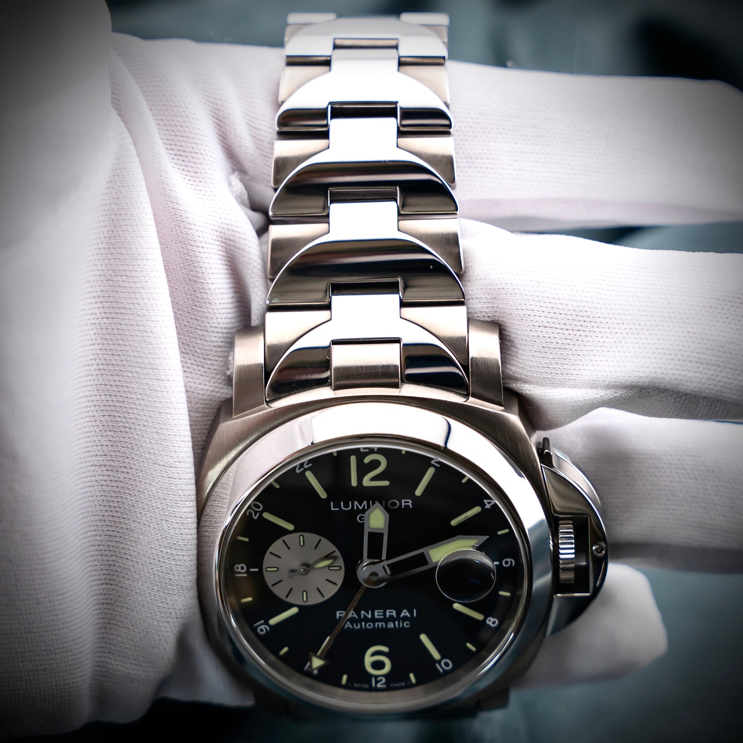 Panerai Luminor 161 GMT 44mm Serviced PAM00161 Titanium bracelet Full set PAM