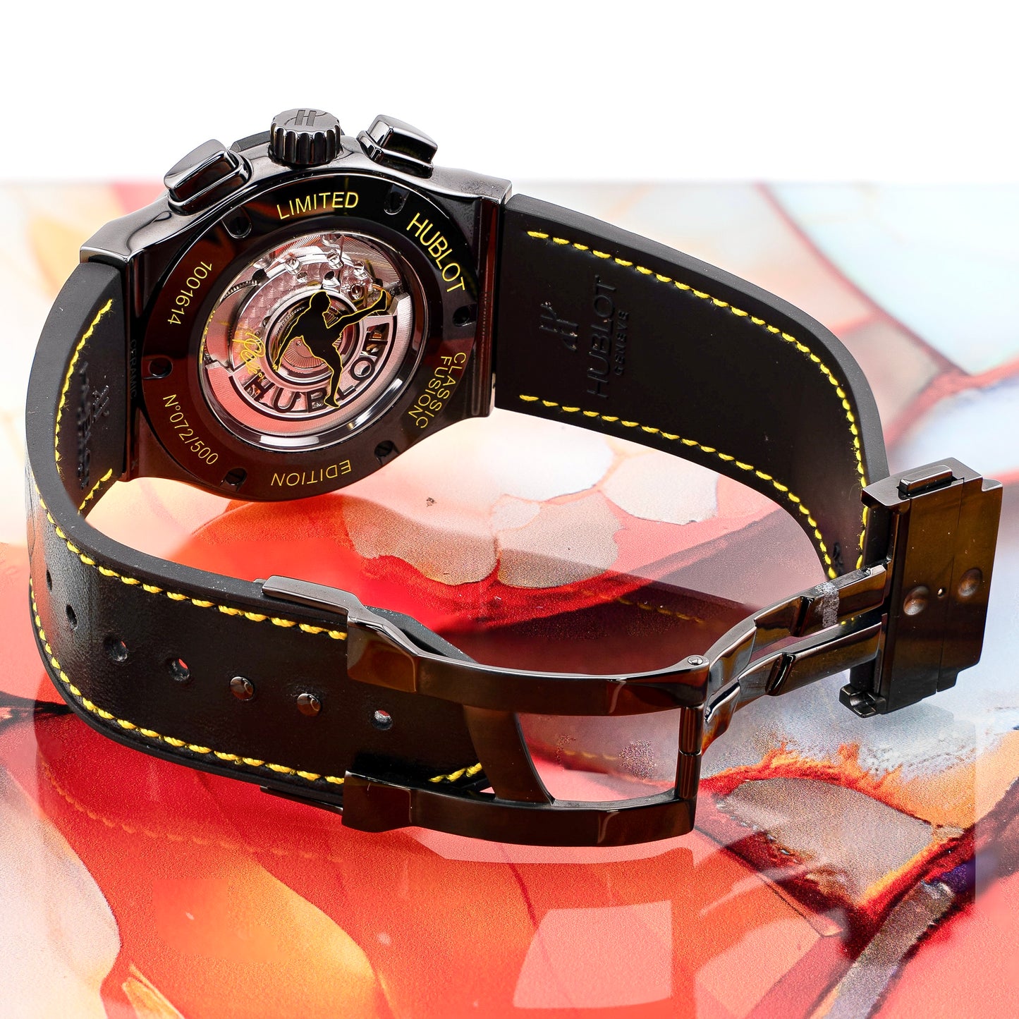 Hublot Classic Fusion Aerofusion Pele Ceramic Limited Edition Mint Yellow Accent 45mm