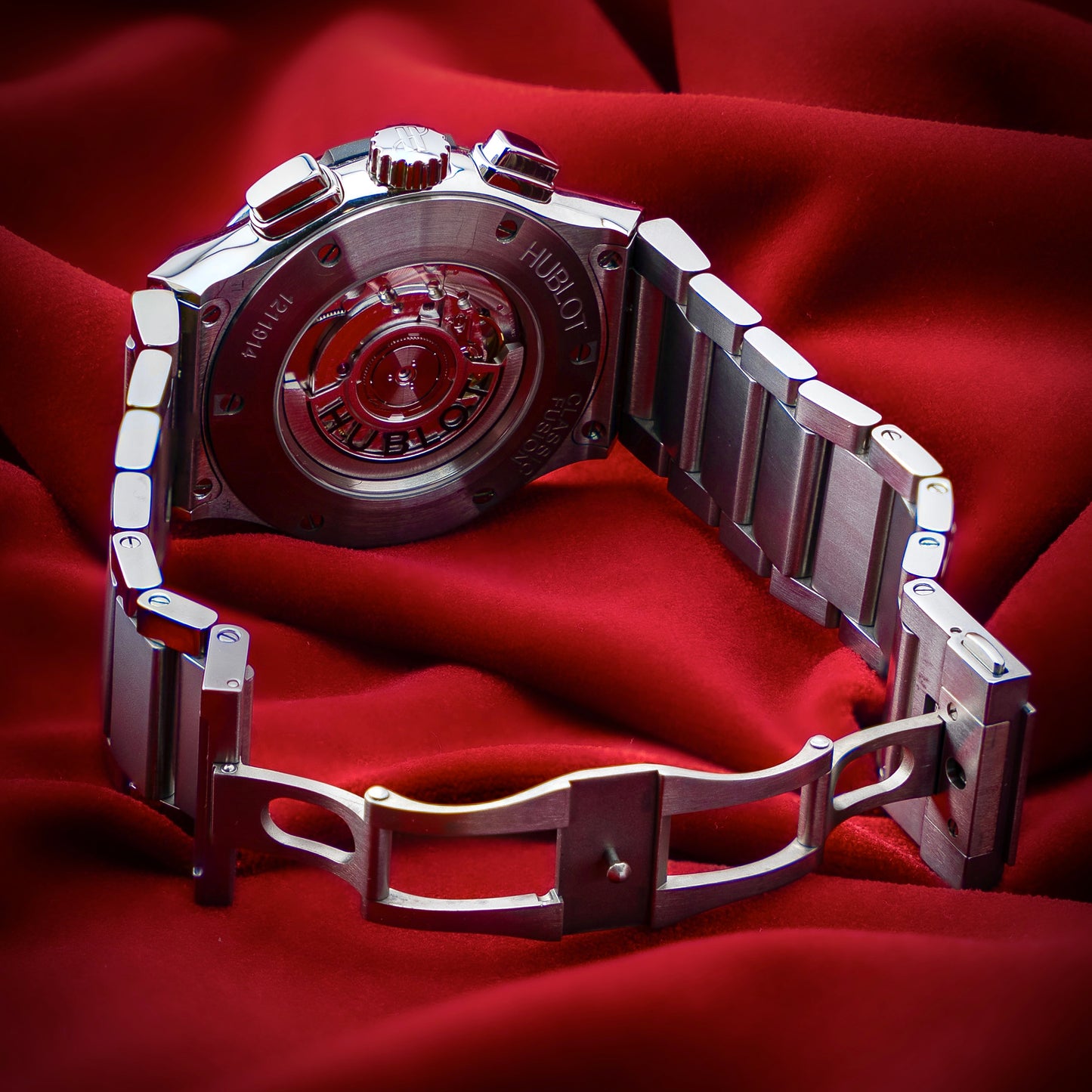 Hublot Classic Fusion Chronograph Titanium Opalin Silver White Dial Bracelet 45mm