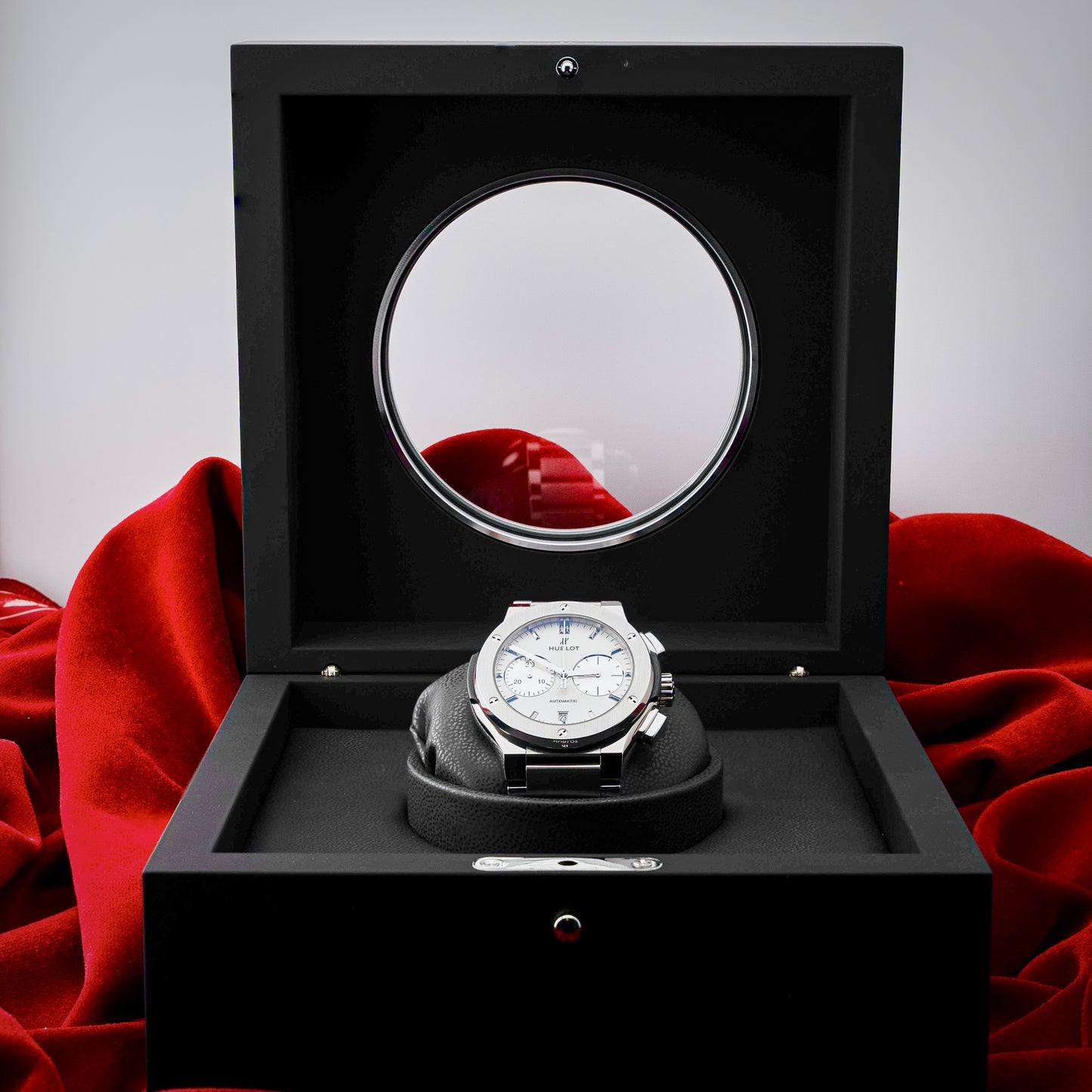 Hublot Classic Fusion Chronograph Titanium Opalin Silver White Dial Bracelet 45mm