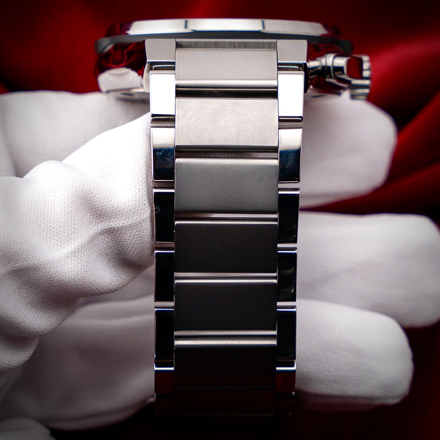 Hublot Classic Fusion Chronograph Titanium Opalin Silver White Dial Bracelet 45mm