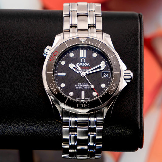 Omega Seamaster James Bond 50th Anniversary Limited Edition Steel Bracelet Black 36mm