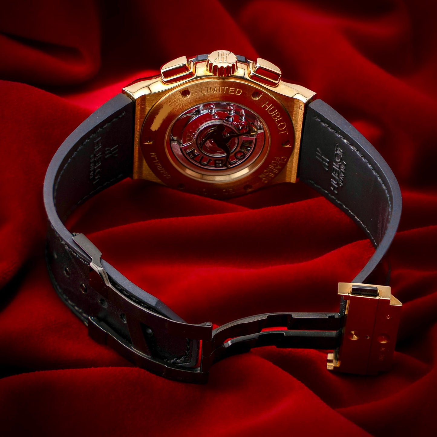 Hublot Classic Fusion Aerofusion Pele Gold Skeleton 1 of 200 Soccer Ball Box 45mm